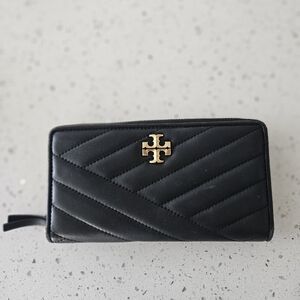 Tory Burch Black Quilted Leather Wallet